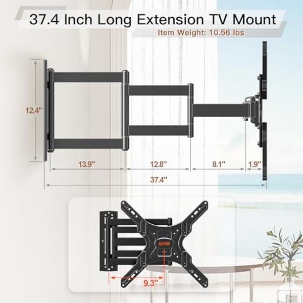 USX MOUNT Fixed TV Wall Mount with Low Profile for Most 26-60 Inch LED, LCD and Flat Screen TVs, Wall Mount Bracket with VESA Up to 400x400mm and Weight Capacity 99lbs,and Space Sa