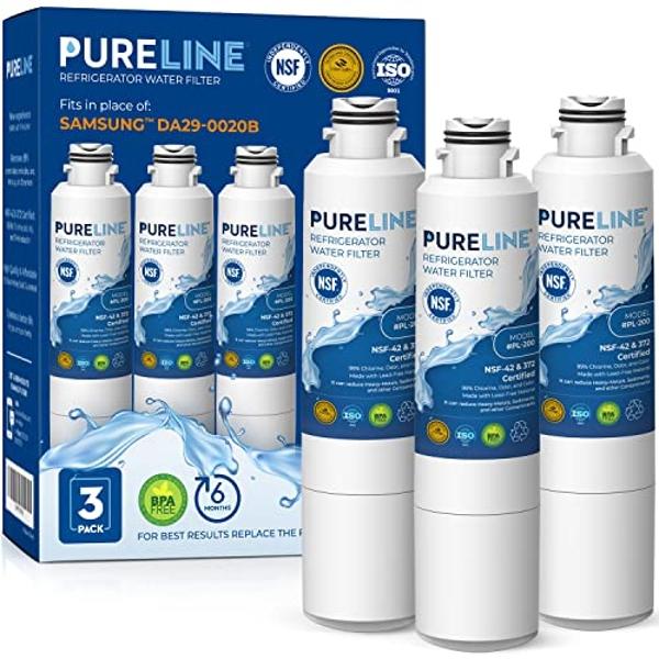 Pureline DA29-00020B Samsung® Refrigerator Water Filter Replacement, Replacement for DA29-00020A/B, HAF-CIN/EXP, HAF-CIN,DA97-08006A, Kenmore® 46-9101, 469101, 9101 Refrigerator Fi