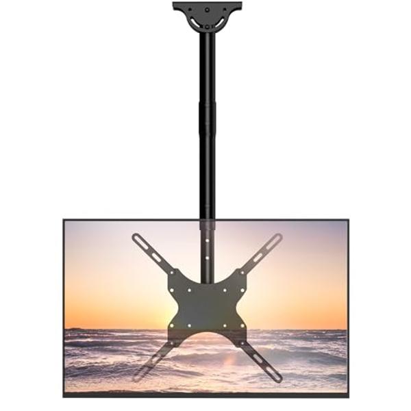 No Stud TV Wall Mount, Drywall Studless TV Hanger No Damage, No Drill, Non Screws, Dry Wall Flat Screen TVs Easy Install Bar Bracket fits VESA 12-55 inch TVs up to 99 lbs, Include 