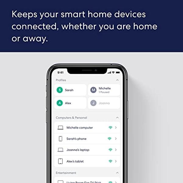 Amazon eero 6+ mesh wifi system - Supports internet plans up to a Gigabit, Coverage up to 4,500 sq. ft., Connect 75+ devices, 3-pack