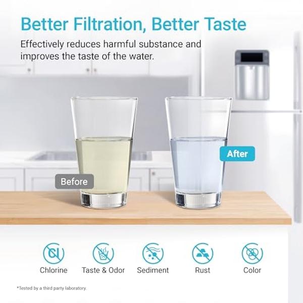 AQUA CREST DA29-00003G Refrigerator Water Filter, Replacement for Samsung DA29-00003G, DA29-00003B, DA29-00003A, Aqua-Pure Plus, HAFCU1, RFG237AARS, RS22HDHPNSR, RSG257AARS, WSS-1 