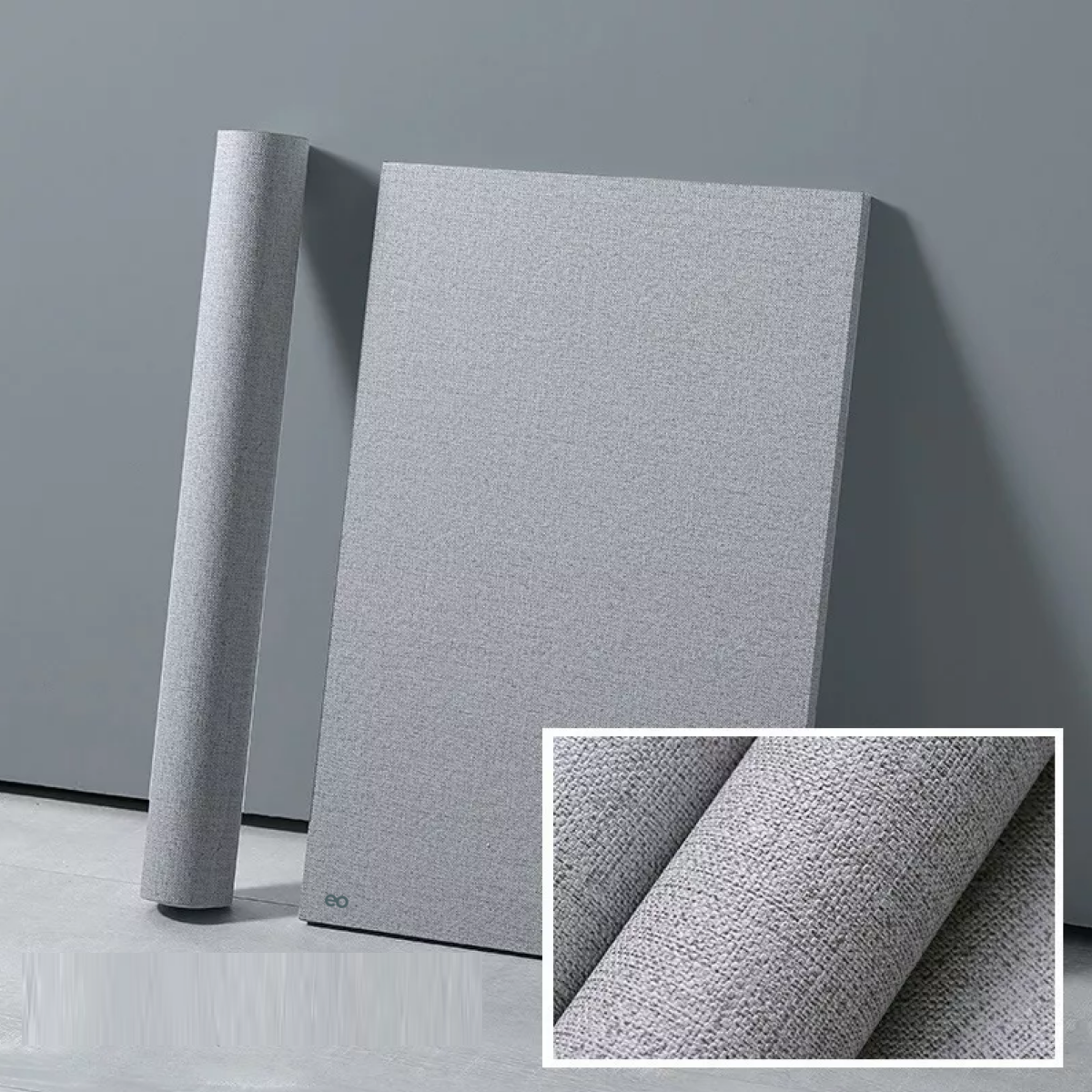 Papel Tapiz Para Pared Autoadherible Patrón De Tela Gris 10m