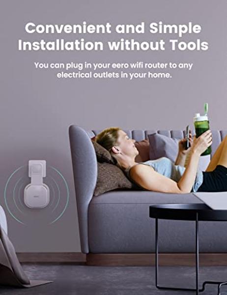 DG-Direct Wall Mount Holder Only for eero 6 Router Mesh Wi-Fi System,No Messy Wires,Stand Bracket for eero 6 Extender Space Saving White 3Pcs