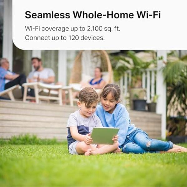 TP-Link Dual-Band AX1500 WiFi 6 Mesh Wi-Fi System (Deco X15) | Replaces Routers and Extenders | Covers up to 2,100 sq.ft. | 2 Gigabit ports per unit, supports Ethernet Backhaul | 2