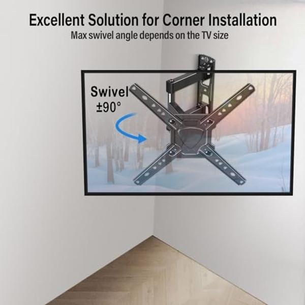 ECHOGEAR MaxMotion TV Wall Mount for Large TVs 42" to 90" - Full Motion Has Smooth Swivel, Tilt, & Extension - Universal Design Works with Samsung, Vizio & More - Includes Hardware