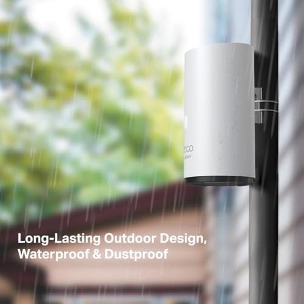 TP-Link Deco Outdoor Mesh WiFi (Deco X50-Outdoor), AX3000 Dual Band WiFi 6 Mesh, 2 Gigabit PoE Ports, 802.3at PoE+,Weatherproof, Works with All Deco Mesh WiFi, 1-Pack