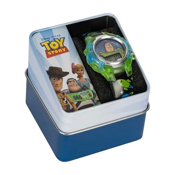 Disney Pixar Toy Story 4 Buzz Lightyear Kids Flashing LCD Watch with Colorful Light-Up Dial, Durable Case, Space-Themed Strap – Perfect for Ages 4+ Boys and Girls – Fits Wrists 5.5