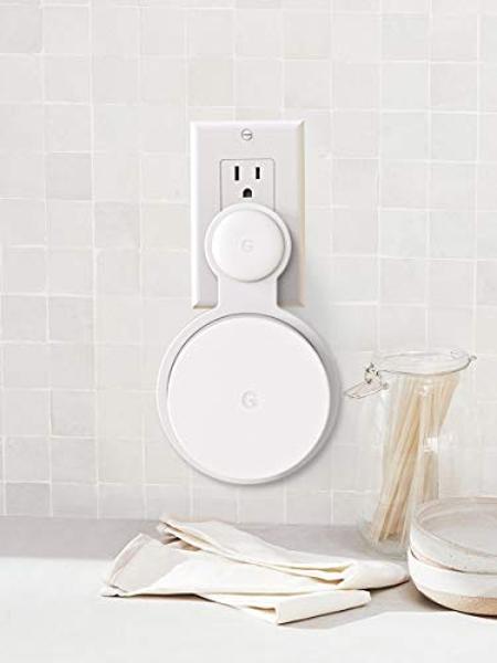 Outlet Wall Mount for Google WiFi AC1200, No Messy Wires Space Saving Easily Be Moved Outlet Mount for Google Mesh WiFi Router, Best Design for Winding Power Cord (1 Pack)