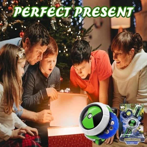 Fanquexy Alien Hero Watch Toys, Projector Watch with 30 Cartoon Characters Images as Kids Boys Birthday Halloween Action Figures Model Toy for Kids Party Supplies