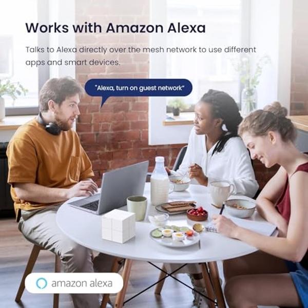 Tenda Nova Mesh WiFi System MW6 - Covers up to 6000 sq.ft - AC1200 Whole Home WiFi Mesh System - Gigabit Dual-Band Mesh Network for 90 Devices - Replaces Wireless Router and WiFi E