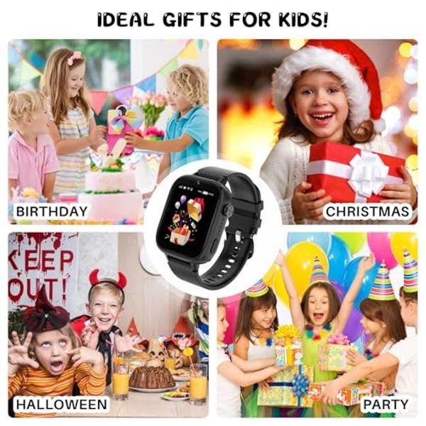 OKYUK 4G Smartwatch, Kids Watch for Kids with SIM Card, 47 Exciting Games, Two-Way Calling Feature, SOS Emergency Call Button Ideal for Kids Aged 3-12, Children’s Cell Phone Altern