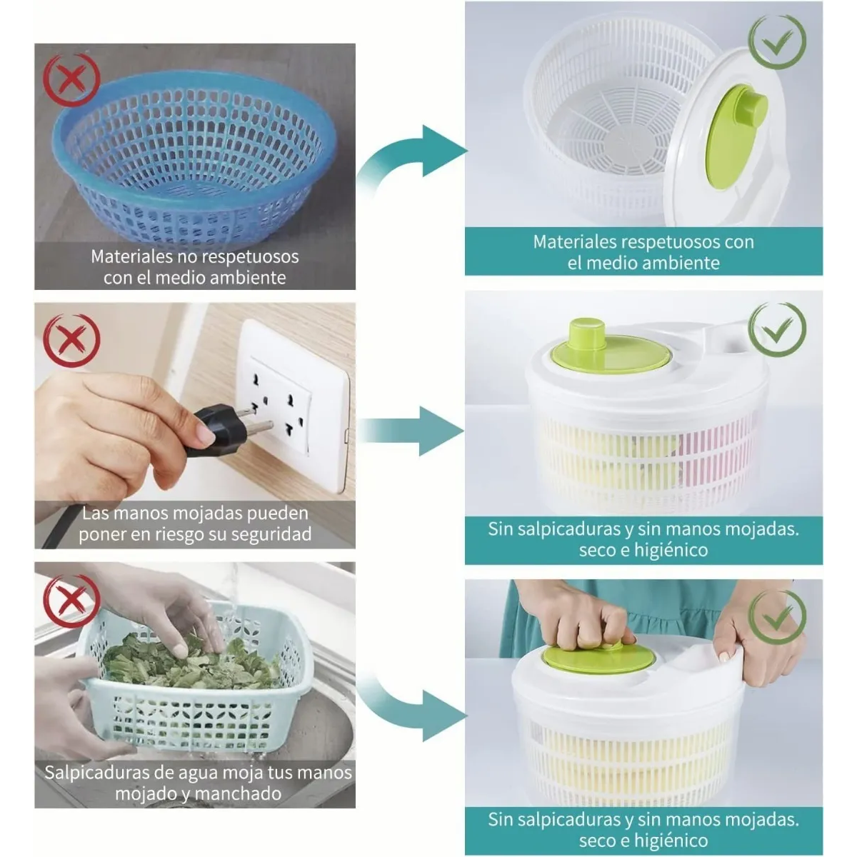Centrifugador De Verduras | Secador De Lechuga Para Cocina