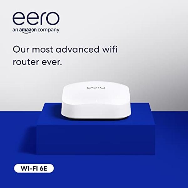 Like-New Amazon eero Pro 6E mesh wifi router (newest model) - Supports internet plans up to 2.5 Gbps, Coverage up to 2,000 sq. ft., Connect 100+ devices, 1-pack
