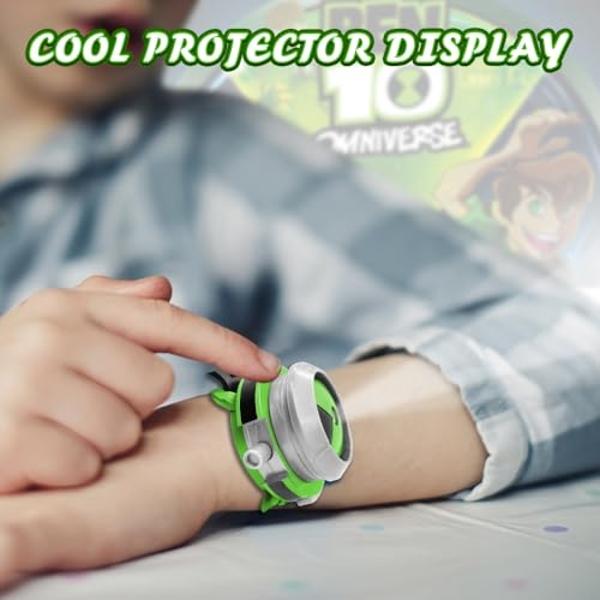 Fanquexy Alien Hero Watch Toys, Projector Watch with 30 Cartoon Characters Images as Kids Boys Birthday Halloween Action Figures Model Toy for Kids Party Supplies