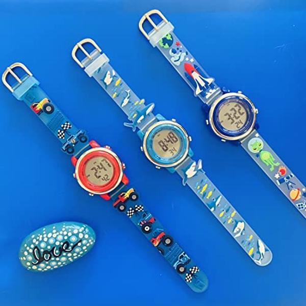 Monster Truck 3D Digital Light Up Watch for Boys, Kids, Children, Kids - Waterproof - School Watch