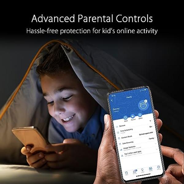 ASUS ZenWiFi AX6600 Tri-Band Mesh WiFi 6 System (XT8 1PK) - Whole Home Coverage up to 2750 sq.ft & 4+ rooms, AiMesh, Included Lifetime Internet Security, Easy Setup, 3 SSID, Parent