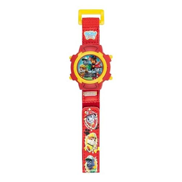 Nickelodeon Paw Patrol Kids Digital Watch with LCD Display, Velcro Strap, Chase, Marshall, Rubble & Rocky, Perfect for Young Fans Learning to Tell Time, Ideal Gift for Kids Ages 3+