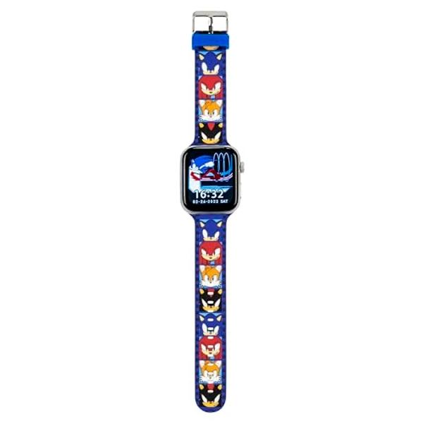Sonic The Hedgehog Kids Smartwatch – Bluetooth Calling, Messages, Camera, Music, Sleep Tracker, Fitness & Activity Apps – 6 Watch Faces, Touchscreen, USB Rechargeable – Fits Wrists