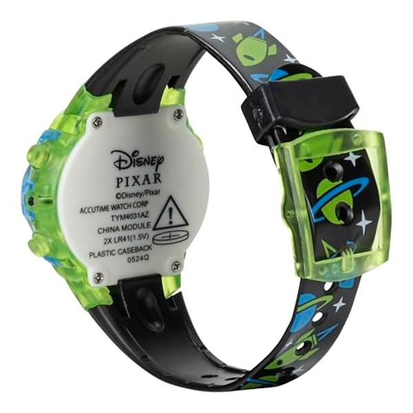 Disney Pixar Toy Story 4 Buzz Lightyear Kids Flashing LCD Watch with Colorful Light-Up Dial, Durable Case, Space-Themed Strap – Perfect for Ages 4+ Boys and Girls – Fits Wrists 5.5