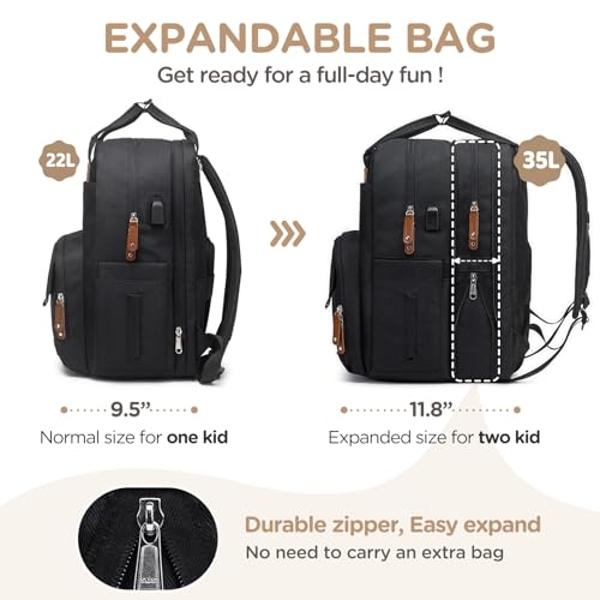 Cnoles Leather Backpack Purse For Women Fashion Ladies Vintage Bags Casual College Travel Backpacks bag Black