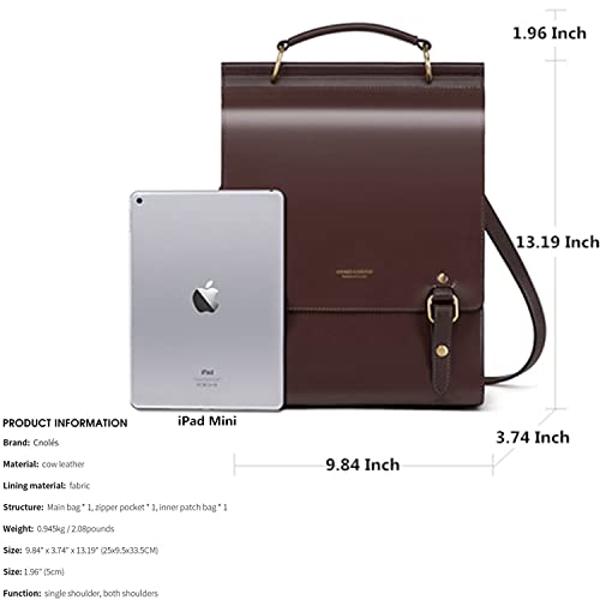Cnoles Leather Backpack Purse For Women Fashion Ladies Vintage Bags Casual College Travel Backpacks bag Black