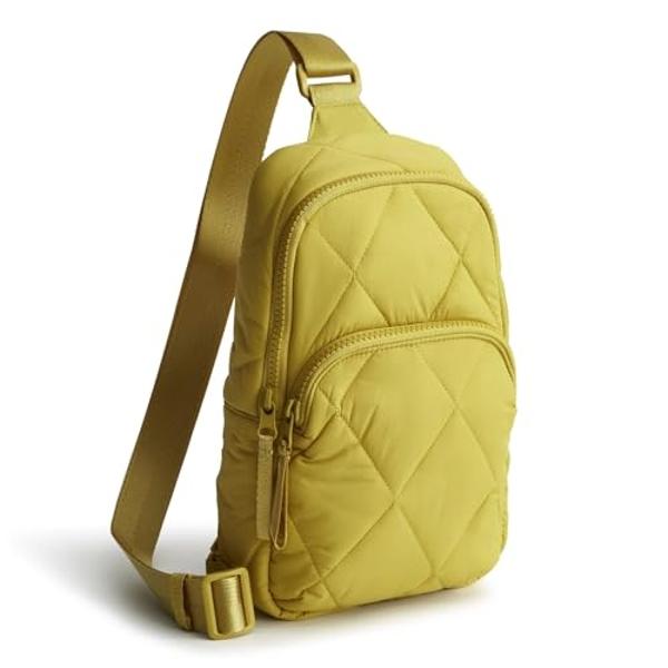 Vera Bradley Featherweight Lorman Sling Backpack, Golden Olive