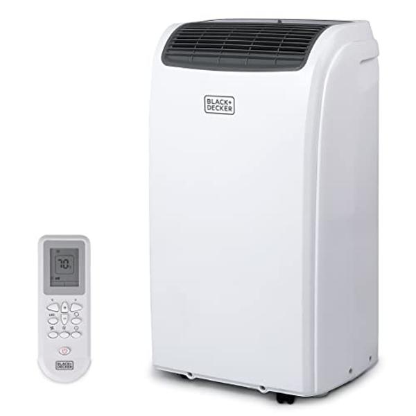 BLACK+DECKER Smart Portable Air Conditioner with Heat, 12,000 BTU (8,000 BTU SACC) Cooling, 9,000 BTU Heating for Rooms up to 550 Sq. Ft., Follow Me Remote, BPACT12HWT, White