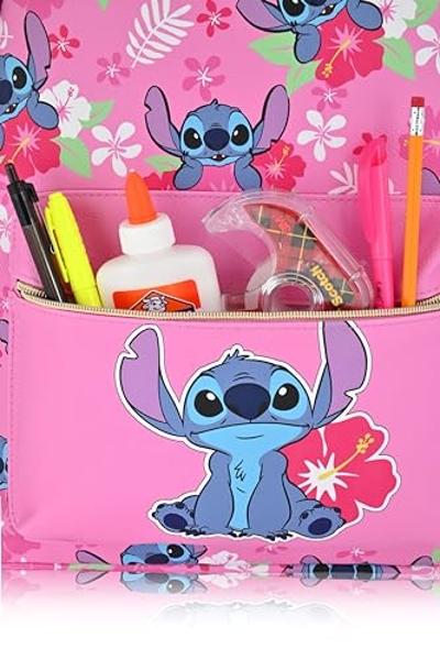 Disney Stitch Backpack for Women, Men, Unisex | Cute PU Leather Large Stitch Backpack Purse Shoulder Purse | Stitch Bag and Stitch Accessories