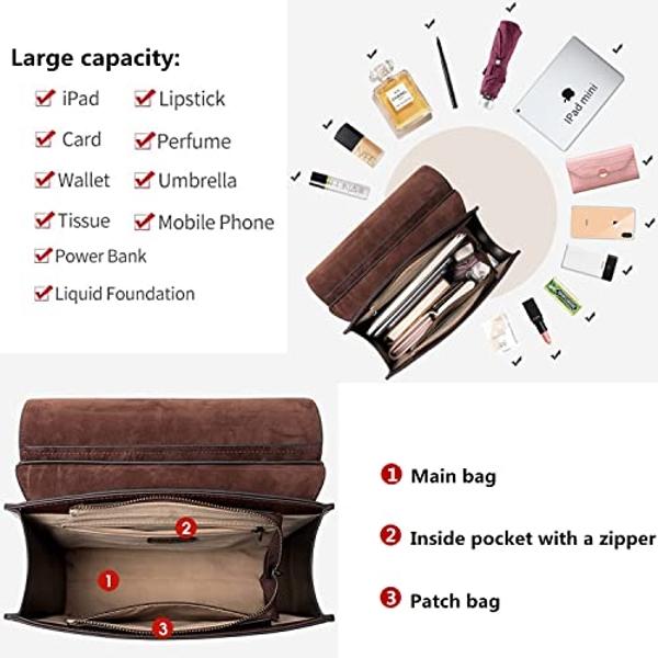 Cnoles Leather Backpack Purse For Women Fashion Ladies Vintage Bags Casual College Travel Backpacks bag Black