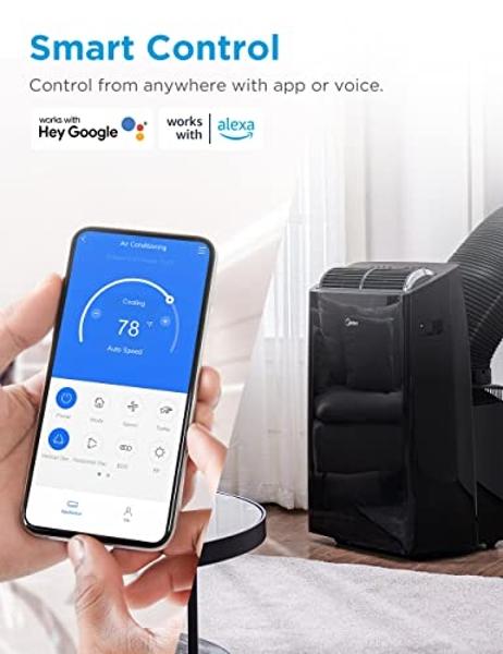 Midea Duo 14,000 BTU (12,000 BTU SACC) High Efficiency Inverter, Ultra Quiet Portable Air Conditioner, Cools up to 550 Sq. Ft., Works with Alexa/Google Assistant, Includes Remote C