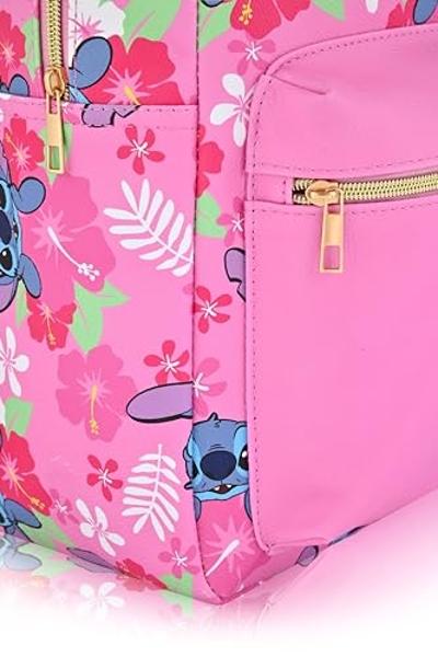 Disney Stitch Backpack for Women, Men, Unisex | Cute PU Leather Large Stitch Backpack Purse Shoulder Purse | Stitch Bag and Stitch Accessories