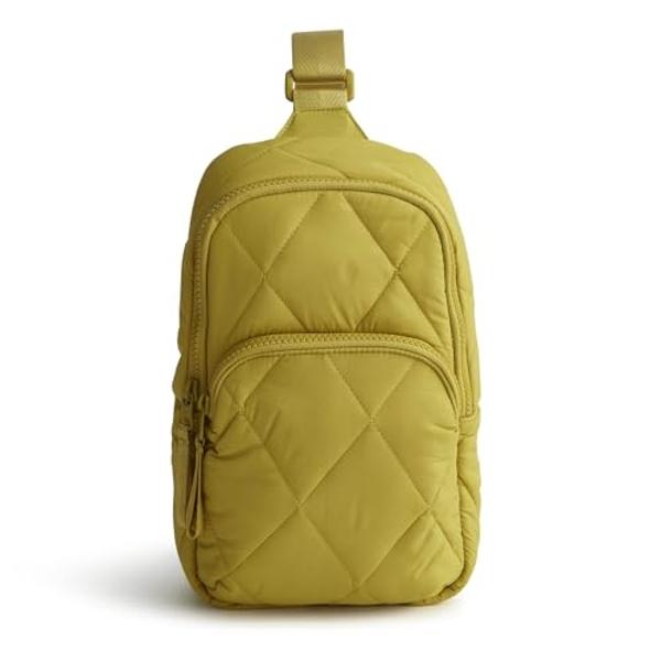 Vera Bradley Featherweight Lorman Sling Backpack, Golden Olive