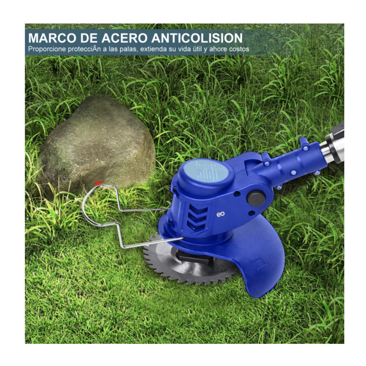Desbrozadora Inalámbrica Eléctrica Podadora Cortadora Pasto Color Azul