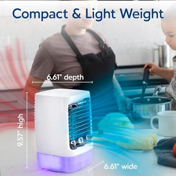 Arctic Air Chill Zone XL Evaporative Cooler with Oscillating Fan, Auto-Off Timer, Portable Fan with 4 Adjustable Speeds, 16-Hour Cooling Fan for Bedroom, Living Room, Office & More