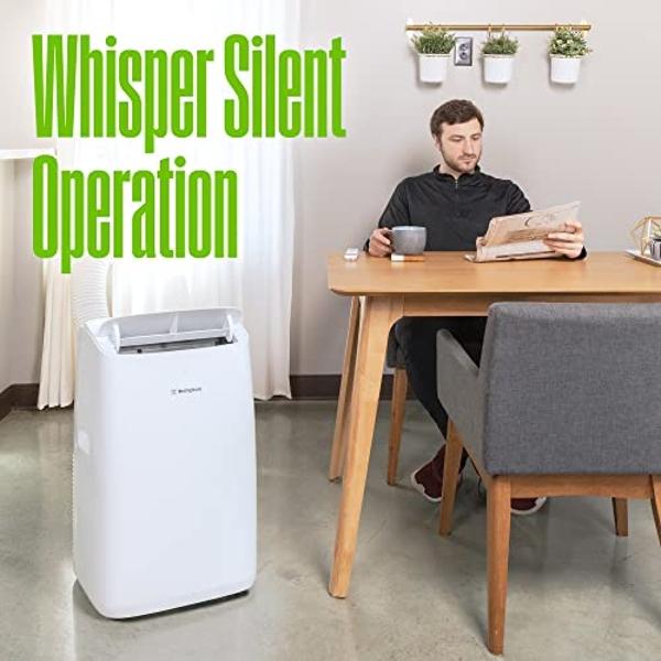 Westinghouse 14,000 BTU Air Conditioner Portable For Rooms Up To 700 Square Feet, Portable AC with Home Dehumidifier, Smart App, 3-Speed Fan, Programmable Timer, Remote Control, Wi