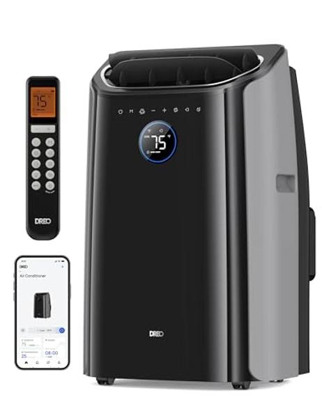 SereneLife Small Air Conditioner Portable 8,000 BTU with Built-in Dehumidifier - Portable AC unit for rooms up to 350 sq ft - WiFi app + Remote Control, Window Mount Exhaust Kit