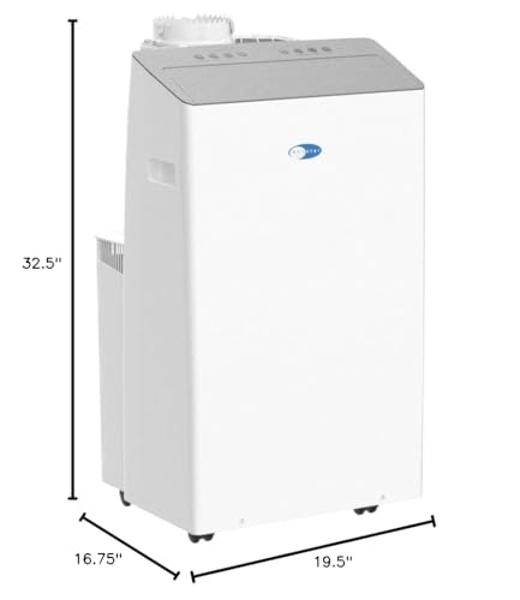 Whynter Inverter Portable Air Conditioner 14,000 BTU with Dual Hose, Dehumidifier, Cooling Fan & Smart Wi-Fi for 600 Sq Ft Rooms, NEX ARC-1230WN (12,000 SACC), White