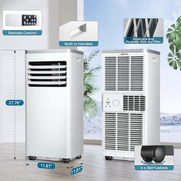 Midea MAP12S1TBL Air Conditioner, 12,000 BTU-dual hose, Black