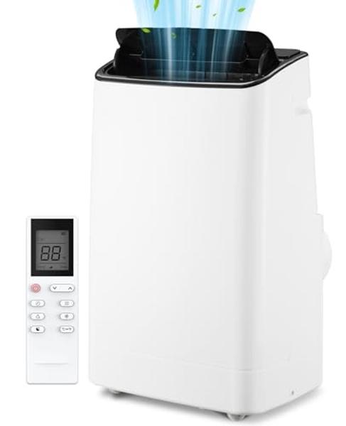 Takywep 14,000BTU Portable Air Conditioner, Portable AC Unit with Remote Control, Energy-Efficient Cooling for 750 Sq.ft Spaces, 3-In-1 Cool, Fan, Dehumidify Modes, Sleep Mode, Por