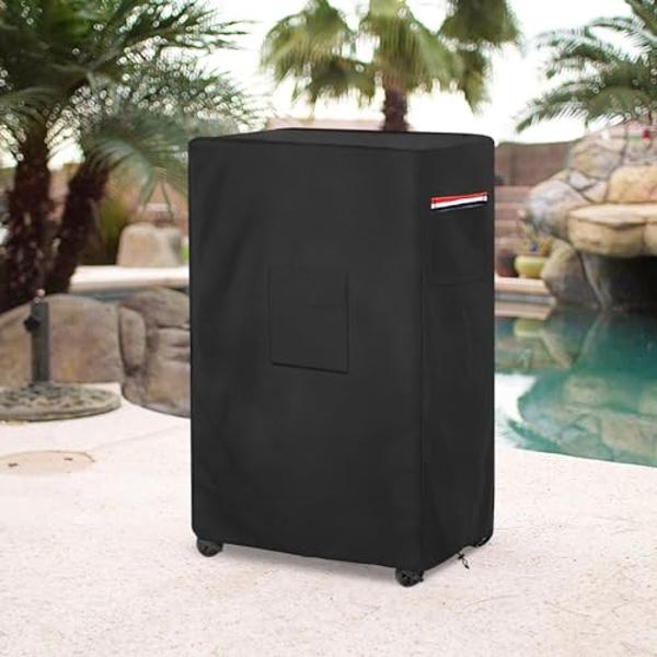 Alickwang Evaporative Cooler Cover for Hessaire MC37M MC37V Evaporative Cooler,Outdoor Heavy Duty 600D Waterproof Swamp Cooler Cover,25"L x 18"W x 37"H,Black