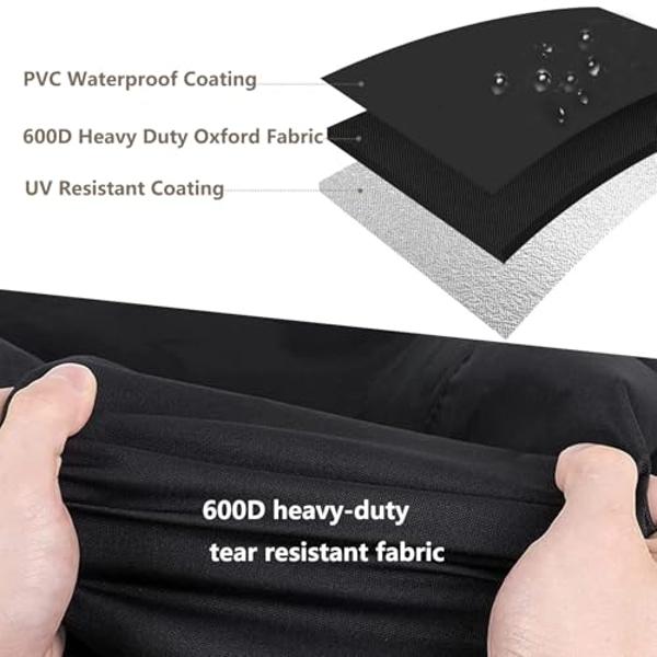 Alickwang Evaporative Cooler Cover for Hessaire MC37M MC37V Evaporative Cooler,Outdoor Heavy Duty 600D Waterproof Swamp Cooler Cover,25"L x 18"W x 37"H,Black