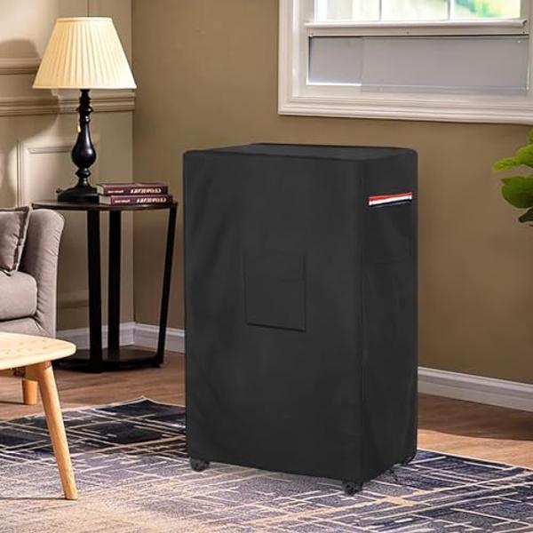 Alickwang Evaporative Cooler Cover for Hessaire MC37M MC37V Evaporative Cooler,Outdoor Heavy Duty 600D Waterproof Swamp Cooler Cover,25"L x 18"W x 37"H,Black