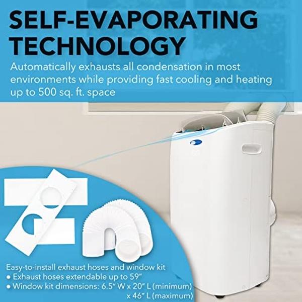 TOSOT 10,200BTU (6,200 BTU SACC) Portable Air Conditioner, Smart Wifi Control, AC Unit with Dehumidifier, Fan, Window Kit for Easy Installation, Cool Rooms Up to 400 Square Feet, S