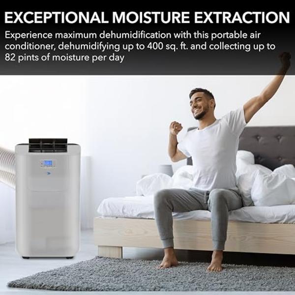 Portable Air Conditioners, 3-IN-1 Swamp Cooler, Evaporative Air Cooler, 4 Modes & 3 Speeds, 12H Timer, Child Lock, Smart Remote & Touch Control, Portable Air Cooling Fan for Room,I