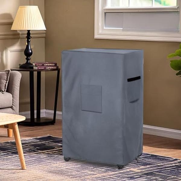 AIickwang Evaporative Cooler Cover for Hessaire MC26A Evaporative Cooler,Outdoor Heavy Duty 600D Waterproof Swamp Cooler Cover,21"L x 15"W x 32"H,Grey