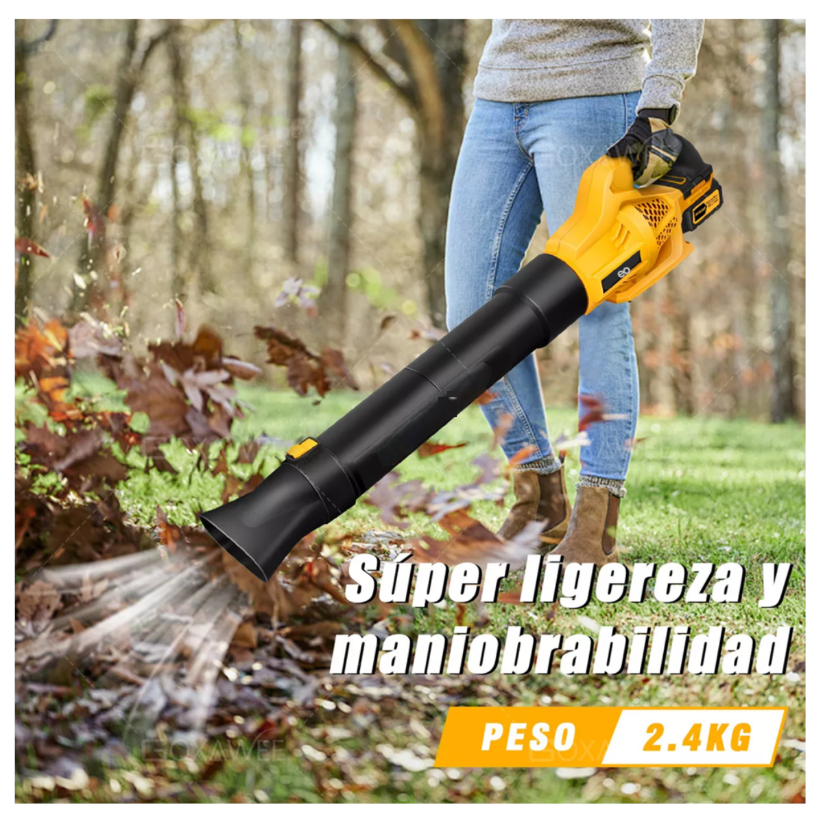 Sopladora Inalambrica Para Jardineria 24000rpm 6 Velocidades