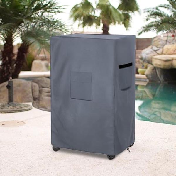 AIickwang Evaporative Cooler Cover for Hessaire MC26A Evaporative Cooler,Outdoor Heavy Duty 600D Waterproof Swamp Cooler Cover,21"L x 15"W x 32"H,Grey