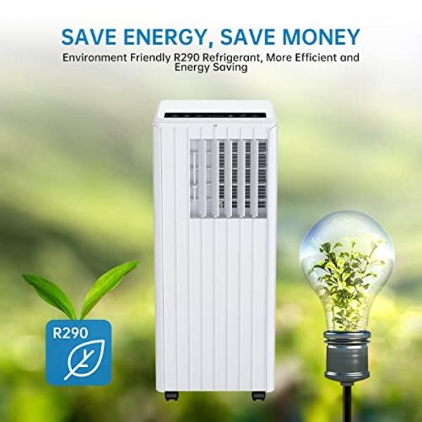 EUHOMY Portable Air Conditioners 12,000 Btu, 4 in 1 Portable Cooling AC with Heat, Dehumidifier, Fan Modes, Quiet Stand-up AC with 46dB Low Noise & Sleep Mode for Bedrooms, room up