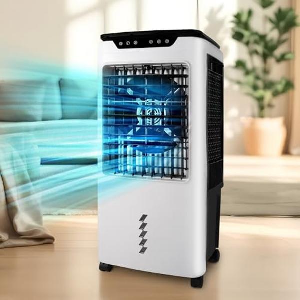 Gorilla Gadgets Powerful Swamp Cooler 5300 CFM, 7 Gallons Water Tank, Portable Indoor Evaporative Air Cooler, Remote Included, Swing Mode, Modern Design, 3 Speeds (LBW-6500RC)