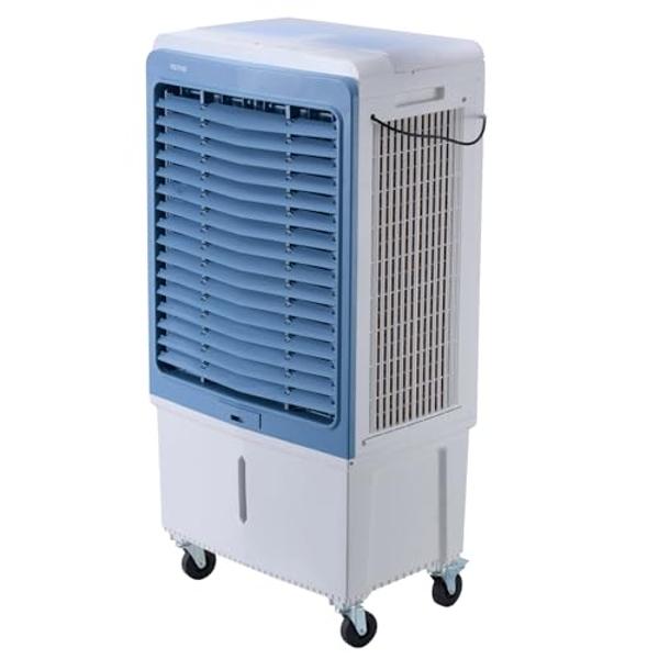 VEVOR Evaporative Air Cooler, 4129 CFM with 12.7 Gallon Water Tank Swamp Cooler, Portable Cooling Fan with Remote Control, 12H Timer, 4 Ice Boxes, Quiet Operation, 3 Wind Speeds fo
